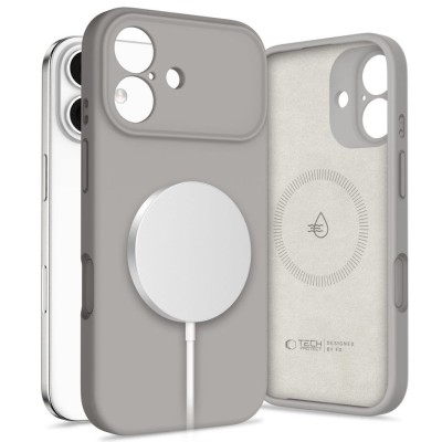 Tech-Protect Silicone MagSafe iPhone 17 case - Stone Grey