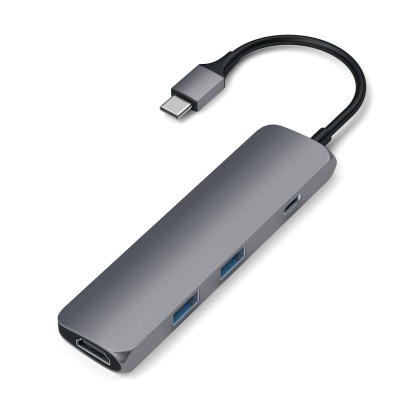 Satechi USB-C 4 Multiport Space Gray adapteris