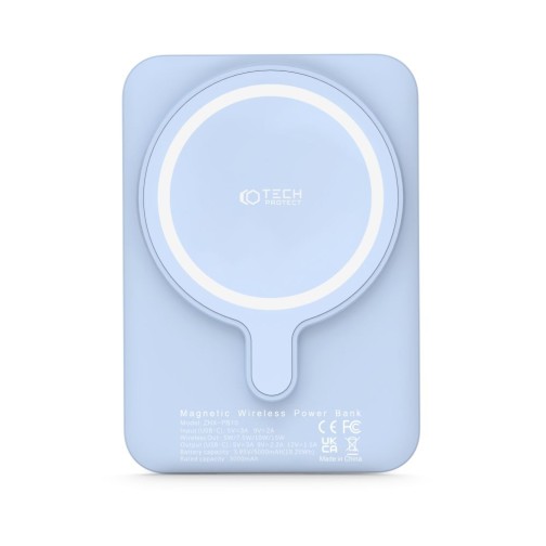 Tech-Protect MagSafe 5000maH 15W Power Bank with Wireless Charging - Blue (pažeista pakuotė)