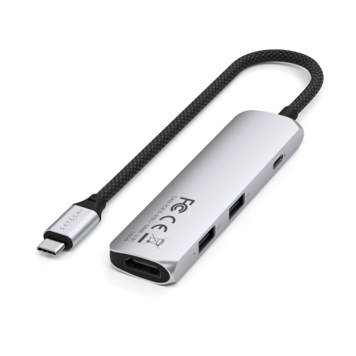 Satechi Type-C 4-in-1 Slim Multiport 4K adapteris - Silver
