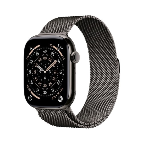 Apple Watch Series 11 GPS + Cellular 46mm Slate Titanium Case with Slate Milanese Loop - M/L