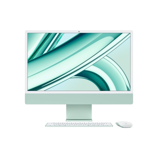 iMac 24" 4.5K Retina, M3 8C CPU, 8GB, 256GB SSD, 8C GPU, Mac OS, Green, Magic belaidė klaviatūra Touch ID su skaičiais