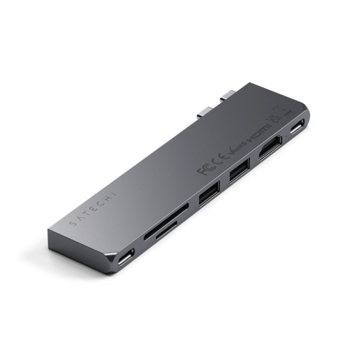 Satechi USB-C Slim Multi-Port Space Gray adapteris