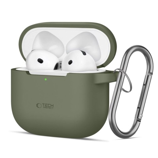 Tech-Protect Hook Apple Airpods 4 Case - Olive Green