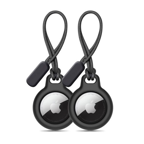 Tech-Protect Apple AirTag Rough Chain dėklas - Black (2x Pack)