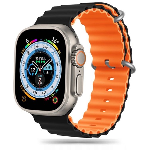 44/45/46/49mm Tech-Protect ICON band - Black/Orange