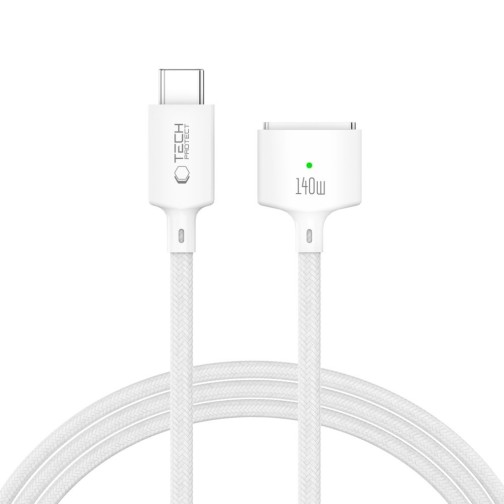 Tech-Protect USB-C to MagSafe 3 2 metrų kabelis - White