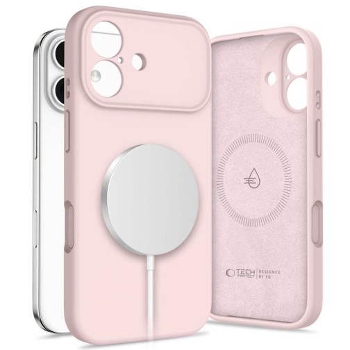 Tech-Protect Silicone MagSafe iPhone 17 case - Pink Pearl