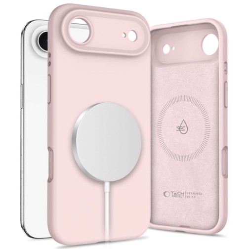 Tech-Protect Silicone MagSafe iPhone 17 Air case - Pink Pearl