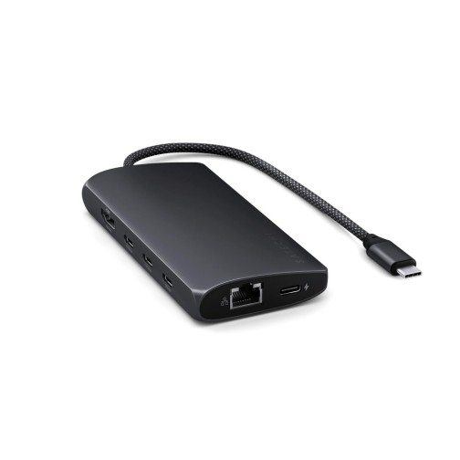 Satechi USB-C MultiPort Adapter 8K with Ethernet V3 Midnight adapteris