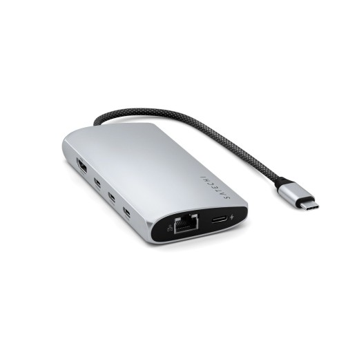 Satechi USB-C MultiPort Adapter 8K with Ethernet V3 Silver adapteris