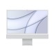 iMac 24" 4.5K Retina, M1 8C CPU, 16GB, 512GB SSD, 8C GPU, Mac OS, Silver, Magic belaidė klaviatūra Touch ID su skaičiais