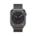 Apple Watch Series 8 GPS + Cellular 45mm Graphite Stainless Steel Case with Graphite Milanese Loop