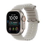 Apple Watch Ultra 4 GPS + Cellular 49mm Natural Titanium Case with Translucent Grey Ocean Band