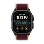 Apple Watch Ultra 4 GPS + Cellular 49mm Black Titanium Case with Burgundy Trail Loop - M/L