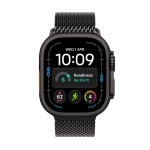 Apple Watch Ultra 4 GPS + Cellular 49mm Black Titanium Case with Black Titanium Milanese Loop - S