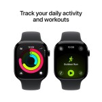 Apple Watch Series 11 GPS 42mm Jet Black Aluminium Case with Black Sport Band - S/M