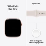 Apple Watch Series 11 GPS 42mm Rose Gold Aluminium Case with Light Blush Sport Band - S/M