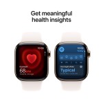 Apple Watch Series 11 GPS + Cellular 42mm Gold Titanium Case with Light Blush Sport Band - M/L