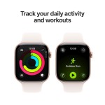 Apple Watch Series 11 GPS + Cellular 42mm Rose Gold Aluminium Case with Light Blush Sport Band - S/M