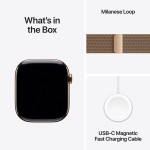Apple Watch Series 11 GPS + Cellular 42mm Gold Titanium Case with Gold Milanese Loop
