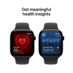 Apple Watch Series 11 GPS + Cellular 46mm Jet Black Aluminium Case with Black Sport Band - M/L