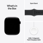 Apple Watch Series 11 GPS + Cellular 46mm Jet Black Aluminium Case with Black Sport Band - S/M