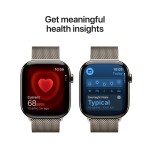 Apple Watch Series 11 GPS + Cellular 46mm Natural Titanium Case with Natural Milanese Loop - S/M