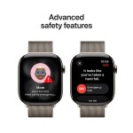 Apple Watch Series 11 GPS + Cellular 46mm Natural Titanium Case with Natural Milanese Loop - S/M