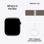 Apple Watch Series 11 GPS + Cellular 46mm Natural Titanium Case with Natural Milanese Loop - M/L