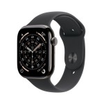 Apple Watch Series 11 GPS + Cellular 46mm Slate Titanium Case with Black Sport Band - M/L
