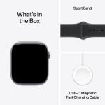 Apple Watch Series 11 GPS + Cellular 46mm Space Grey Aluminium Case with Black Sport Band - M/L