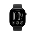 Apple Watch Series 12 GPS + Cellular 42mm Black Aluminium Case with Black Sport Band - S/M