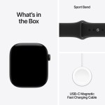Apple Watch Series 12 GPS + Cellular 42mm Black Aluminium Case with Black Sport Band - S/M