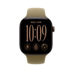 Apple Watch Series 12 GPS + Cellular 42mm Dark Bronze Aluminium Case with Olive Sport Band - M/L