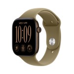 Apple Watch Series 12 GPS 46mm Dark Bronze Aluminium Case with Olive Sport Band - S/M