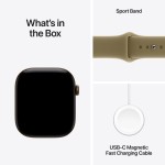 Apple Watch Series 12 GPS 46mm Dark Bronze Aluminium Case with Olive Sport Band - M/L