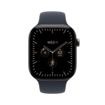 Apple Watch Series 12 GPS + Cellular 46mm Natural Titanium Case with Navy Blue Sport Band - M/L