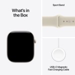 Apple Watch Series 12 GPS + Cellular 46mm Pearl White Ceramic Case with Sand Sport Band - S/M