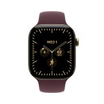 Apple Watch Series 12 GPS + Cellular 46mm Radiant Gold Titanium Case with Burgundy Sport Band - M/L