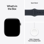 Apple Watch Series 12 GPS 46mm Space Grey Aluminium Case with Navy Blue Sport Band - S/M