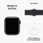 Apple Watch Series 9 GPS 41mm Midnight Aluminium Case with Midnight Sport Band - S/M