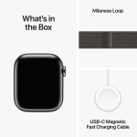 Apple Watch Series 9 GPS + Cellular 41mm Graphite Stainless Steel Case with Graphite Milanese Loop