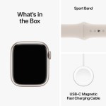 Apple Watch Series 9 GPS + Cellular 41mm Starlight Aluminium Case with Starlight Sport Band - M/L