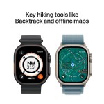 Apple Watch Ultra 3 GPS + Cellular 49mm Black Titanium Case with Black/Charcoal Trail Loop - M/L