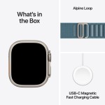 Apple Watch Ultra 3 GPS + Cellular 49mm Natural Titanium Case with Light Blue Alpine Loop - Medium