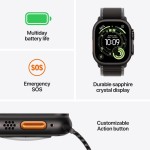 Apple Watch Ultra 3 GPS + Cellular 49mm Natural Titanium Case with Blue/Bright Blue Trail Loop - S/M