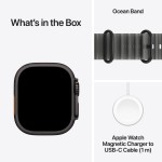 Apple Watch Ultra 4 GPS + Cellular 49mm Black Titanium Case with Translucent Black Ocean Band