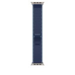 49mm Blue/Bright Blue Trail Loop - M/L - Natural Titanium Finish