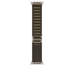 49mm Dark Olive Alpine Loop - Medium - Natural Titanium Finish